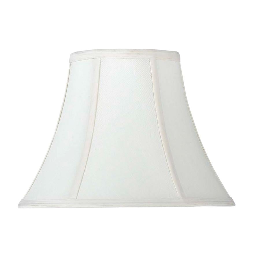 White Faux Silk Bell Empire Lamp Shade, 12"