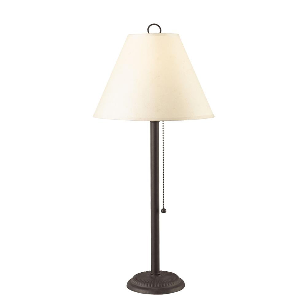 Cal Lighting Candlestick 12" Durable Metal Table Lamp in Black/Rust