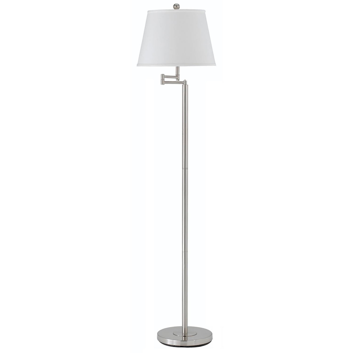 Andros Brushed Steel Adjustable Swing Arm Floor Lamp
