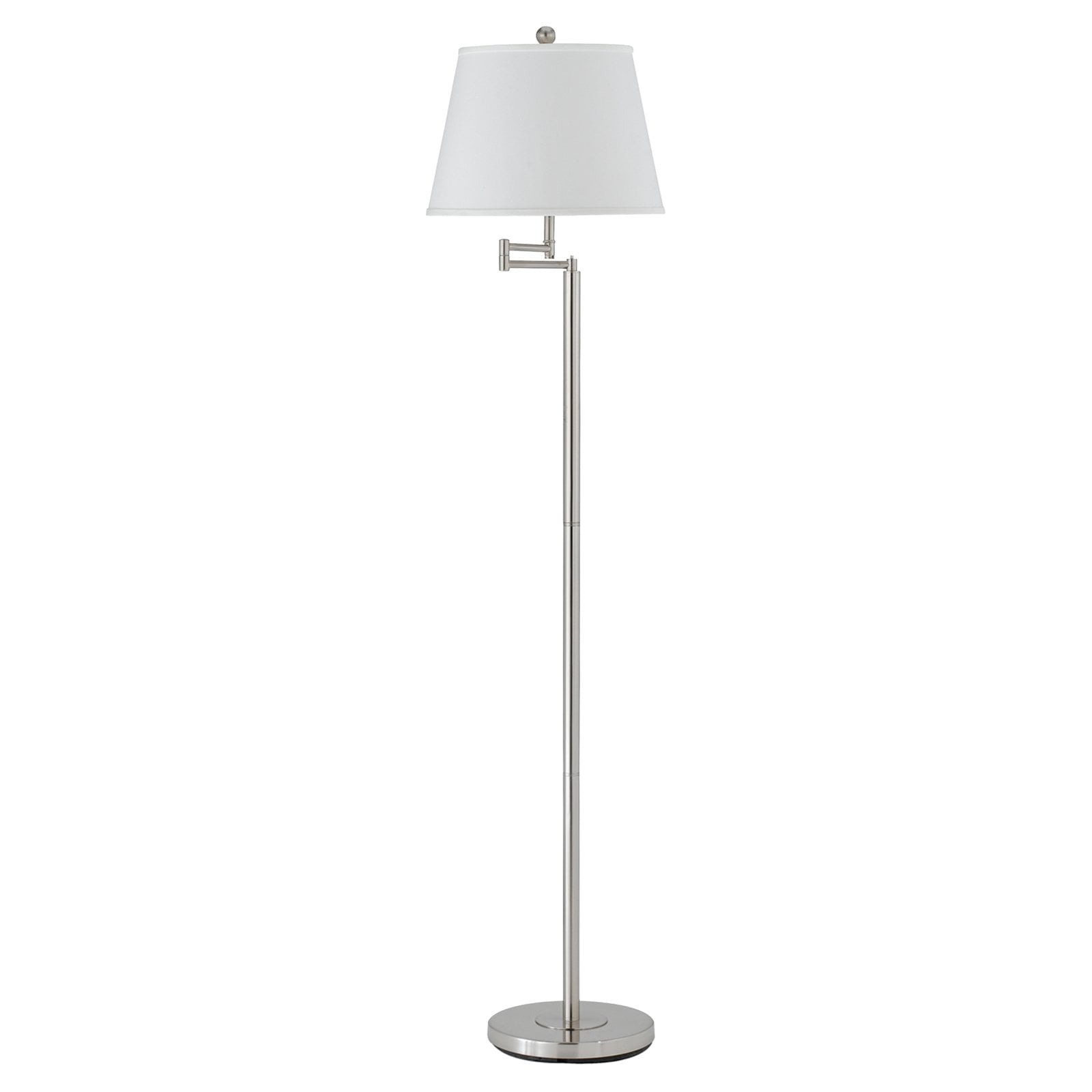 Andros Brushed Steel Adjustable Swing Arm Floor Lamp