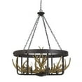 thumbnail image 1 of Cal Lighting Angelo 8-Light Metal & Resin Chandelier in Black Iron, 1 of 2