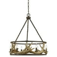 thumbnail image 1 of Cal Lighting Antler 26" Metal and Resin Chandelier in Rust Brown, 1 of 2