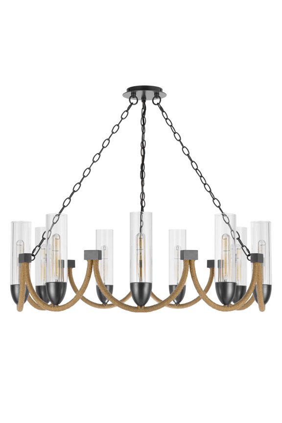FX-3815-9 Cal Lighting Argyle - 9 Light Chandelier In Contemporary Style-12 Inches Tall and 35.75 Inches Wide