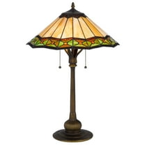 Cal Lighting 60W X 2 Armscroft Tiffany Table Lamp
