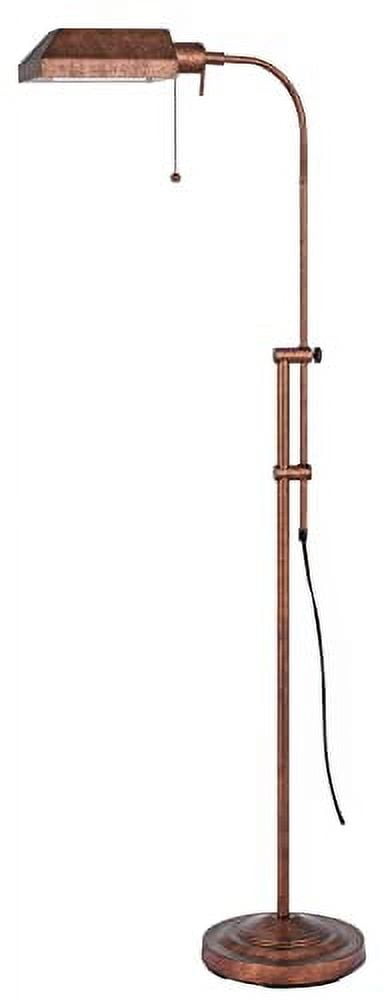 Adjustable Traditional Pharmacy Floor Lamp in Rust Finish