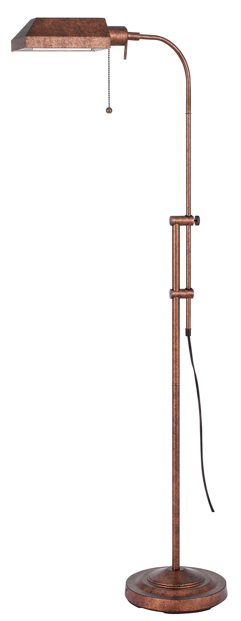 Adjustable Traditional Pharmacy Floor Lamp in Rust Finish