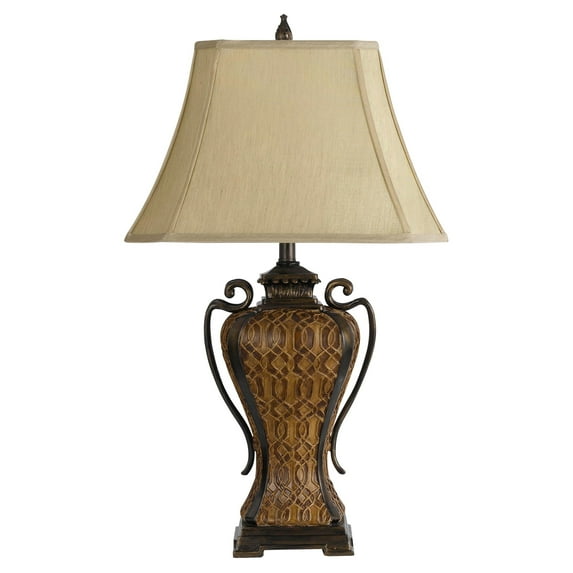 Cal Lighting, 150W 3 way Charleston resin table lamp