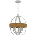 thumbnail image 1 of Cal Lighting 60W X 3 Barton Metal Chandelier With Rattan Design, 1 of 6