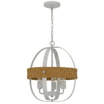 Cal Lighting 60W X 3 Barton Metal Chandelier With Rattan Design