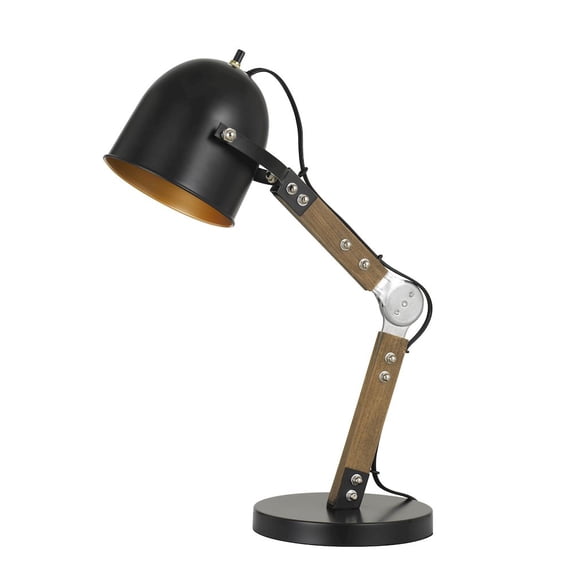 Cal Lighting 60W Binimi Adjustable Wood And Metal Desk Lamp BO-2757DK