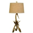thumbnail image 1 of Cal 150w 3 Way Drummond Antler Resin Table Lamp with Burlap Shade, Brown (BO-2806TB), 1 of 2