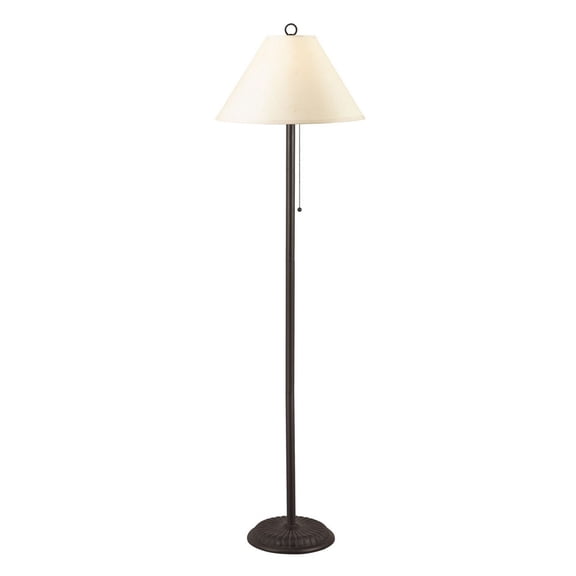 Cal Lighting Candlestick 16" Durable Metal Floor Lamp in Black/Rust