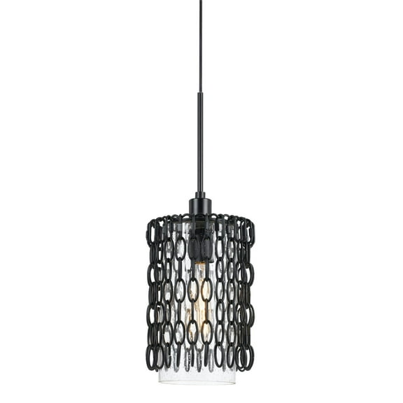 Cal Lighting 60W Braccino Chainedglass Pendant Fixture (Edison Bulbs Not Included)
