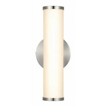 Cal Lighting Brentwood 13W 1-Light Metal Dimmable LED Vanity Light in Silver