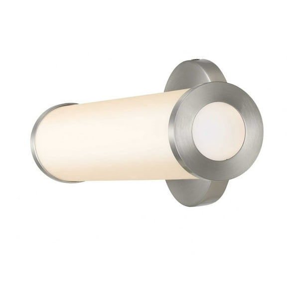 Cal Lighting Brentwood 13W 1-Light Metal Dimmable LED Vanity Light in Silver