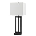 thumbnail image 1 of Cal Lighting Cachan 1-Light Metal & Linen Nightstand Lamp in Antique Bronze, 1 of 4
