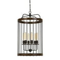 thumbnail image 1 of Cal Lighting Cantania 36" 6-Light Metal Pendant Fixture in Dark Bronze/Brown, 1 of 2