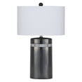 thumbnail image 1 of 27" Height Ceramic Table Lamp in Gun Metal-Color:Gun Metal,Finish:Gun Metal,Material:Linen,Shape:Oval Hardback,Style:Life Style/Casual,Wattage:150W, 1 of 2