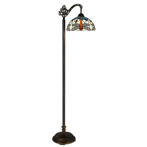 Cal Lighting 60W Colebridge Downbridge Tiffany Floor Lamp