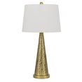 thumbnail image 1 of 27 Inch Table Lamp with Metal Cone Hammered Brass Base- Saltoro Sherpi, 1 of 5