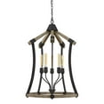 thumbnail image 1 of Cal Lighting Dali 60W X 5 Metal/Pine Wood Chandelier  (Edison Bulbs Not Included), 1 of 2