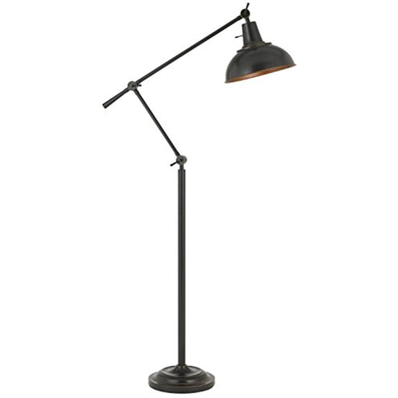 Cal Lighting Eupen 1-Light Adjustable Metal Floor Lamp with Shade in Dark Bronze