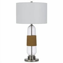 Cal Lighting 150W 3 Way Everett Bubbled Glass Table Lamp