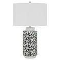 thumbnail image 1 of 27 Inch Table Lamp with Dimmer, Black and White Leopard Print- Saltoro Sherpi, 1 of 5