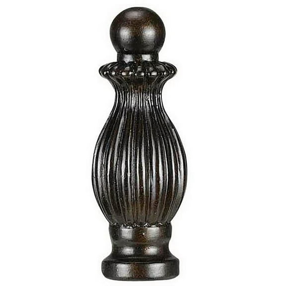 FA-5005C-Cal Lighting-Resin Finial  Brown Finish