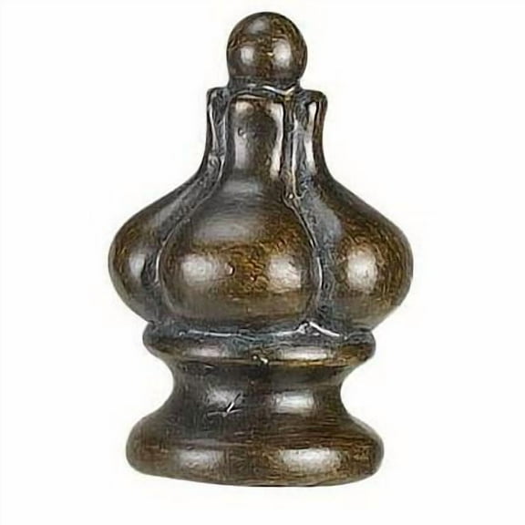 Cal Lighting 1.5" Height Resin Finial in Medium Wood