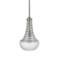Cal Lighting 60W Baraboo Metal/Glass Mini Pendant