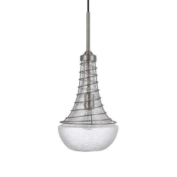 Cal Lighting 60W Baraboo Metal/Glass Mini Pendant