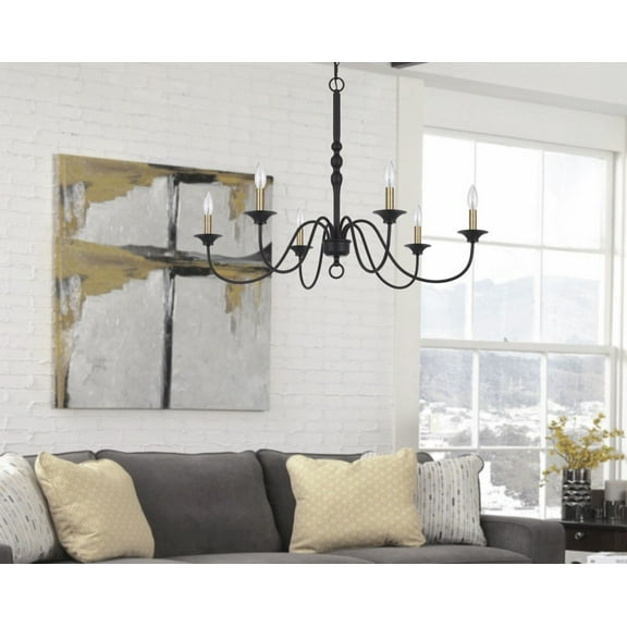FX-3794-6 Cal Lighting Marino - 6 Light Chandelier-25 Inches Tall and 36 Inches Wide
