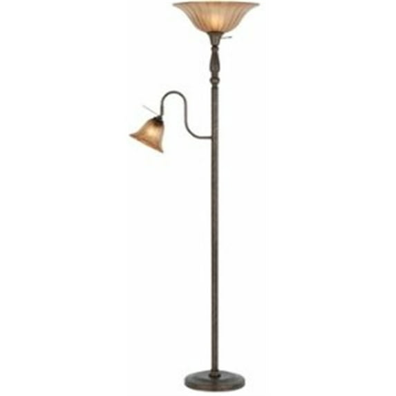 Cal Lighting Metal Torchiere in Rust