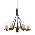 thumbnail image 1 of Cal Lighting 25.5" Tall Metal Chandelier in Black Smith Finish-Color:Black Smith,Finish:Black Smith,Wattage:60WX5, 1 of 2