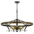 thumbnail image 1 of Cal Lighting Sherrill Metal/Wood Chandelier (Edison Bulbs Not Included), 1 of 3
