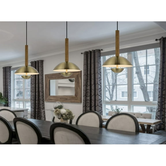 Cal Lighting - Lakeland - 15W LED Pendant In Art Deco Style-16.5 Inches Tall and