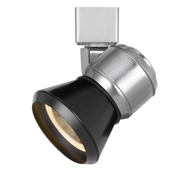 Cal Lighting HT-888-LED Dimmable Metal Track Fixture in Brushed Steel/Cone Black