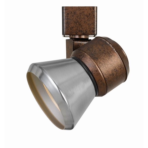 Cal Lighting HT-888-LED Dimmable Metal Track Fixture in Rust/Brushed Silver