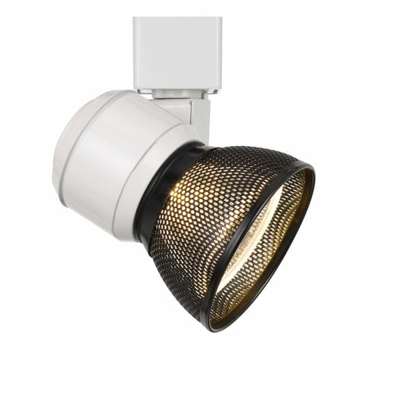 Cal Lighting HT-888-LED Metal Track Fixture with Mesh Shade in White/Dark Bronze