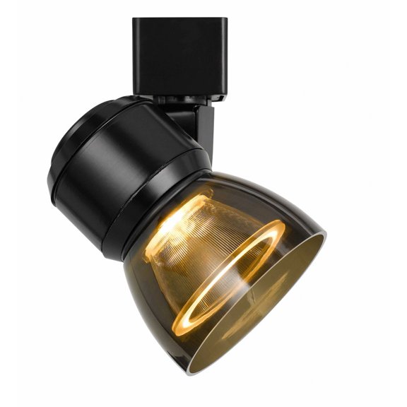 Cal Lighting HT-888-LED Plastic & Metal Track Fixture in Black/Smoked Glass Gray