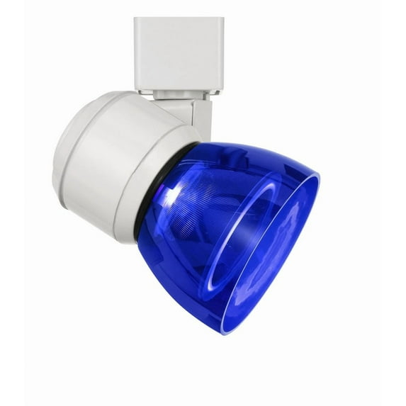 Cal Lighting HT-888-LED Plastic Track Fixture in White/Clear Blue