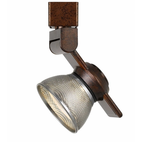 Cal Lighting HT-999-LED Metal Track Fixture w/ Mesh Shade in Rust Brown/Silver