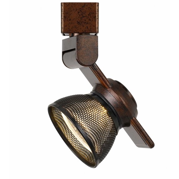 Cal Lighting HT-999-LED Metal Track Fixture with Mesh Shade in Rust/Black