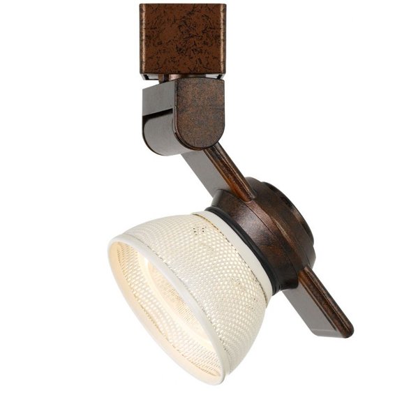 Cal Lighting HT-999-LED Metal Track Fixture with Mesh Shade in Rust/White
