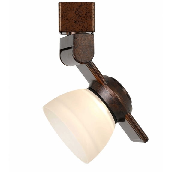 Cal Lighting HT-999-LED Plastic & Metal Track Fixture in Rust/Frosted White