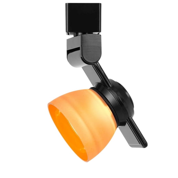 Cal Lighting HT-999-LED Plastic Track Fixture in Black/Frosted Amber Orange