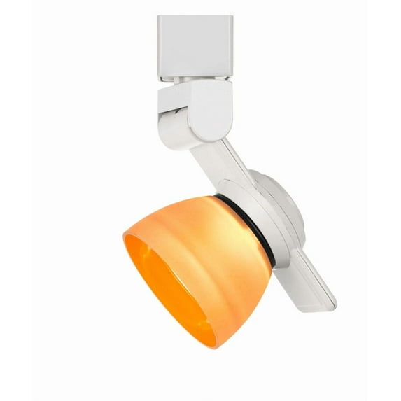Cal Lighting HT-999-LED Plastic Track Fixture in White/Frosted Amber Orange