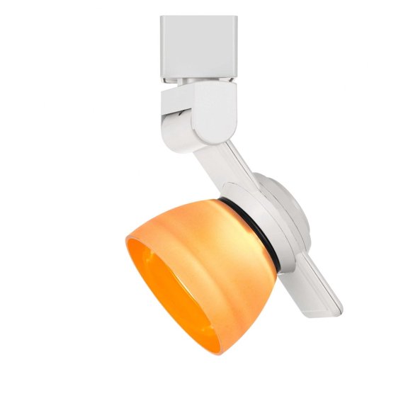 Cal Lighting HT-999-LED Plastic Track Fixture in White/Frosted Amber Orange