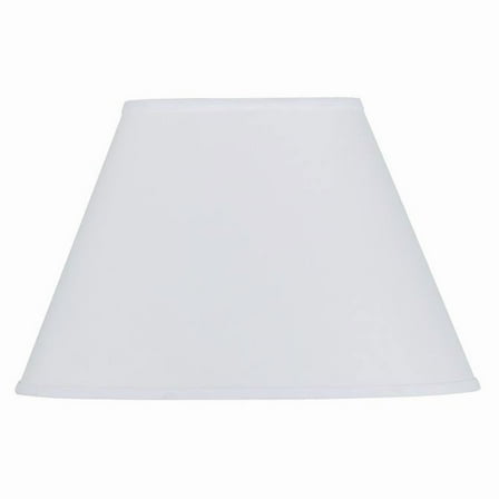 10" TALL WHITE ROUND HARDBACK FABRIC SHADE-Color:White,Finish:White,Style:Lifestyle